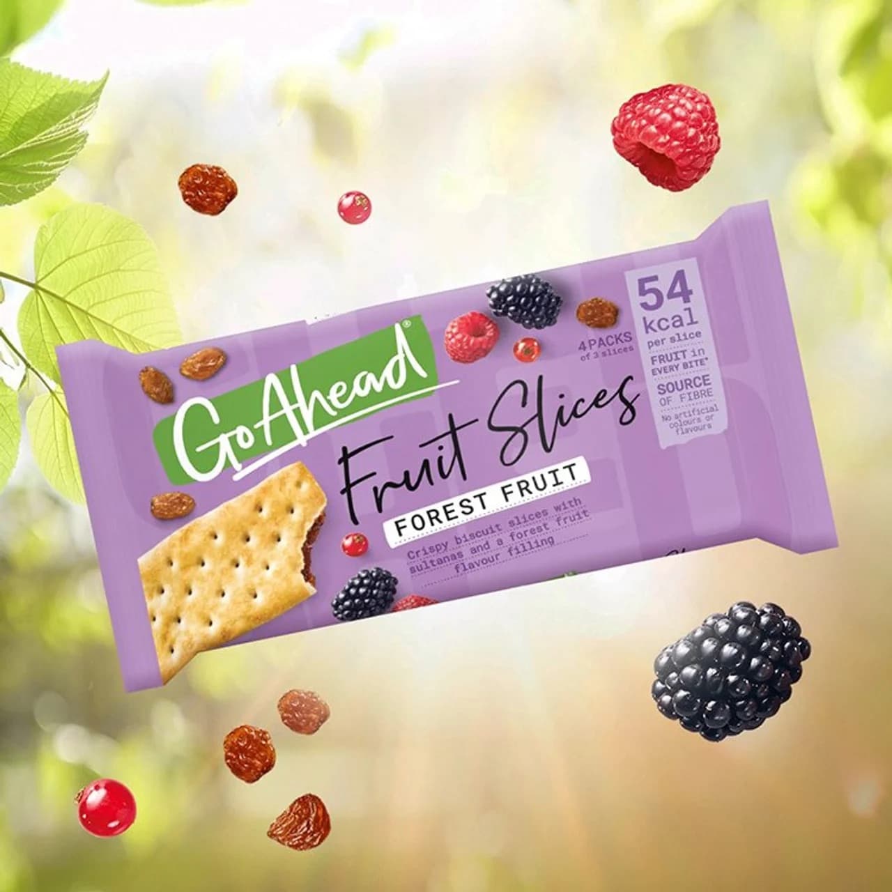 Go Ahead Forest Fruit Crispy Fruit Slices Snack Bars 4 Pack Multipack - alternate view